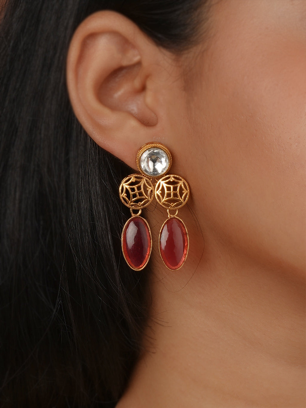 Gold Plated Contemporary Necklace Set - CC-S51