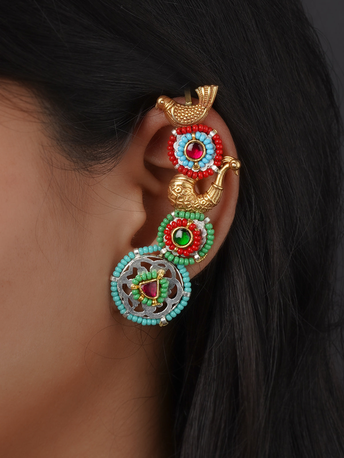 Multicolor Tribal Earrings - EK-SFEAR537