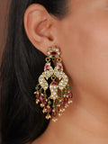 Gold Plated Jadau Kundan Earrings - ME1696