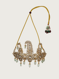 Green Color Gold Plated Jadau Kundan Kalangi - MKLG24