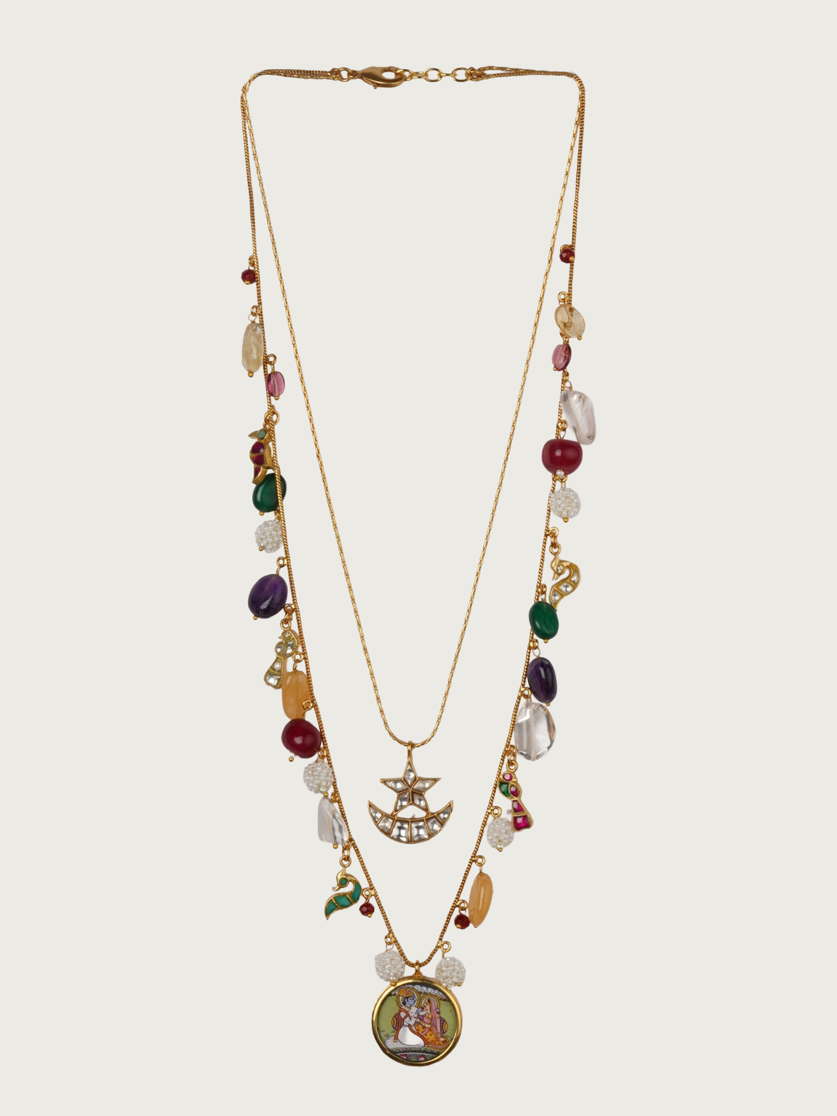 Gold Plated Pichwai Inspired Necklace - TN-N30