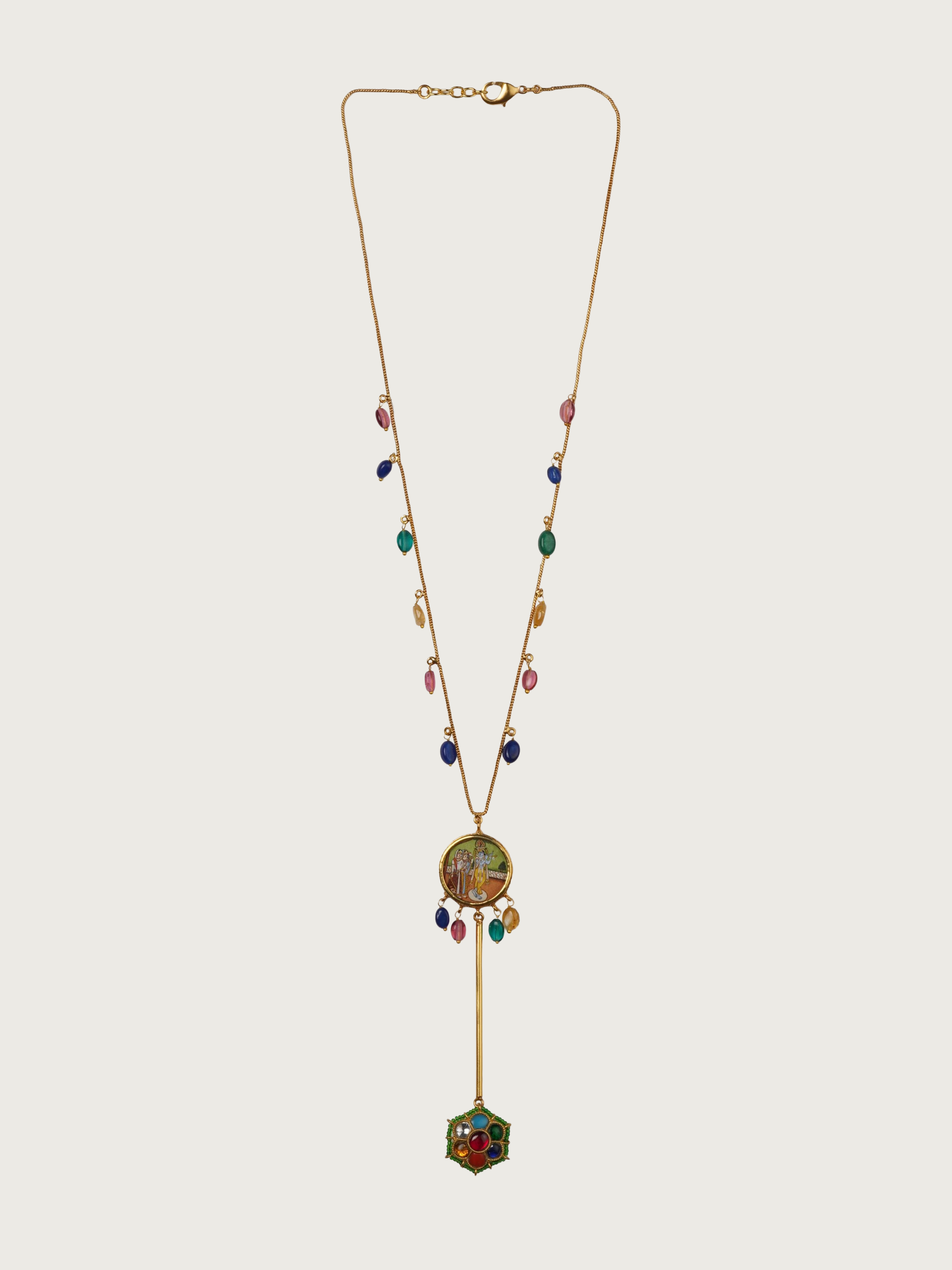 Gold Plated Pichwai Inspired Necklace - TN-N33