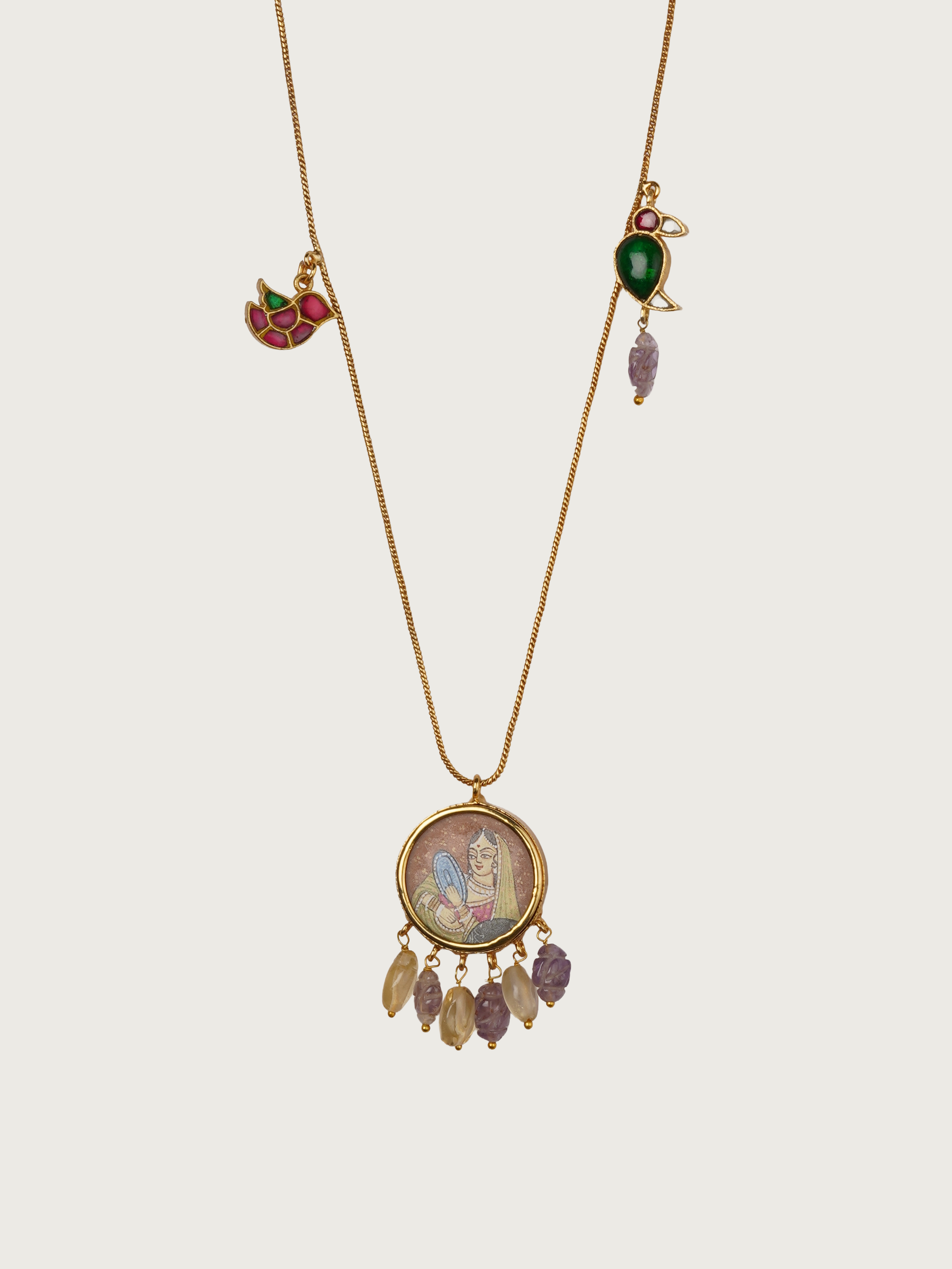 Gold Plated Pichwai Inspired Necklace - TN-N34