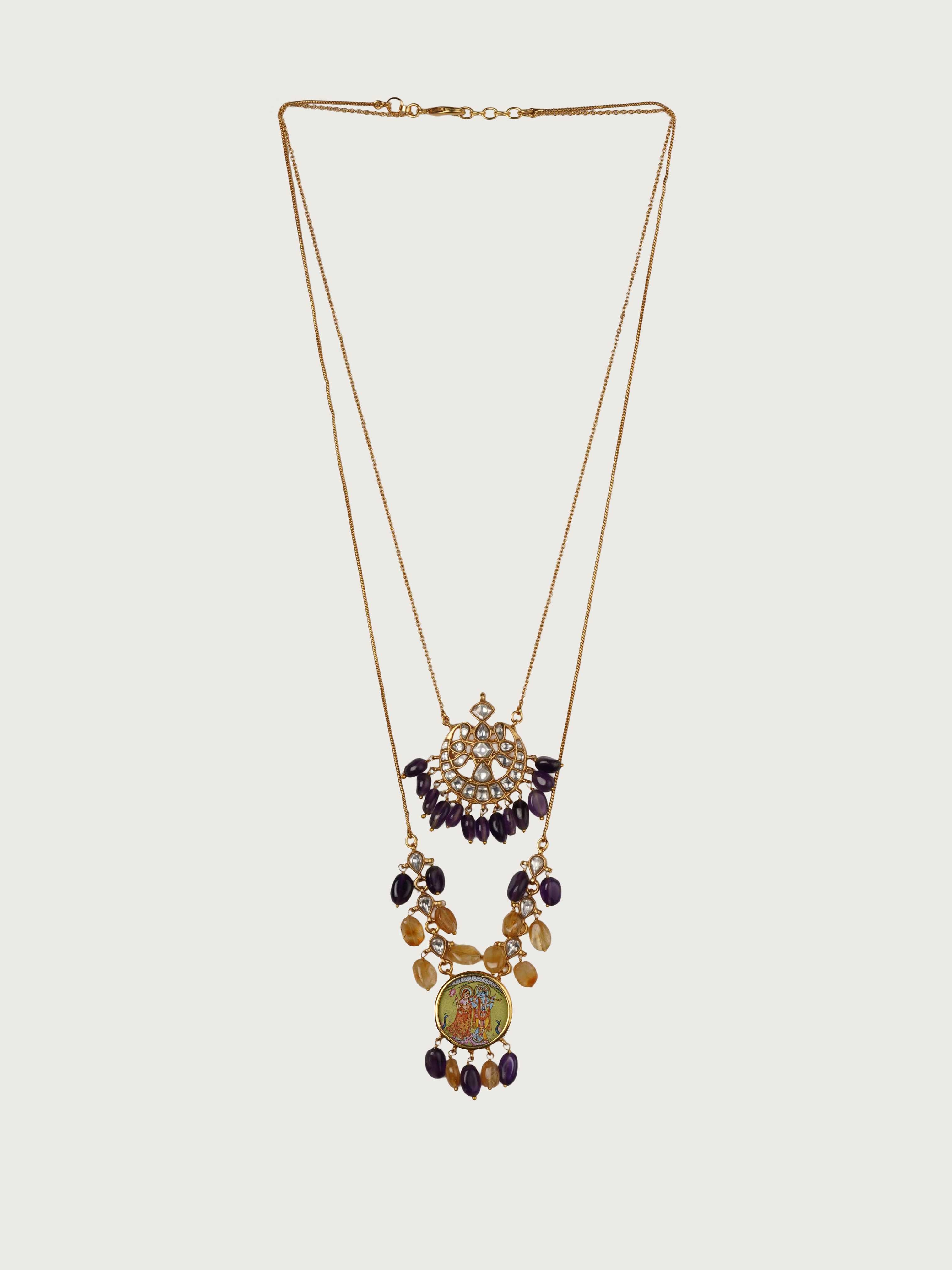 Gold Plated Pichwai Inspired Necklace - TN-N37
