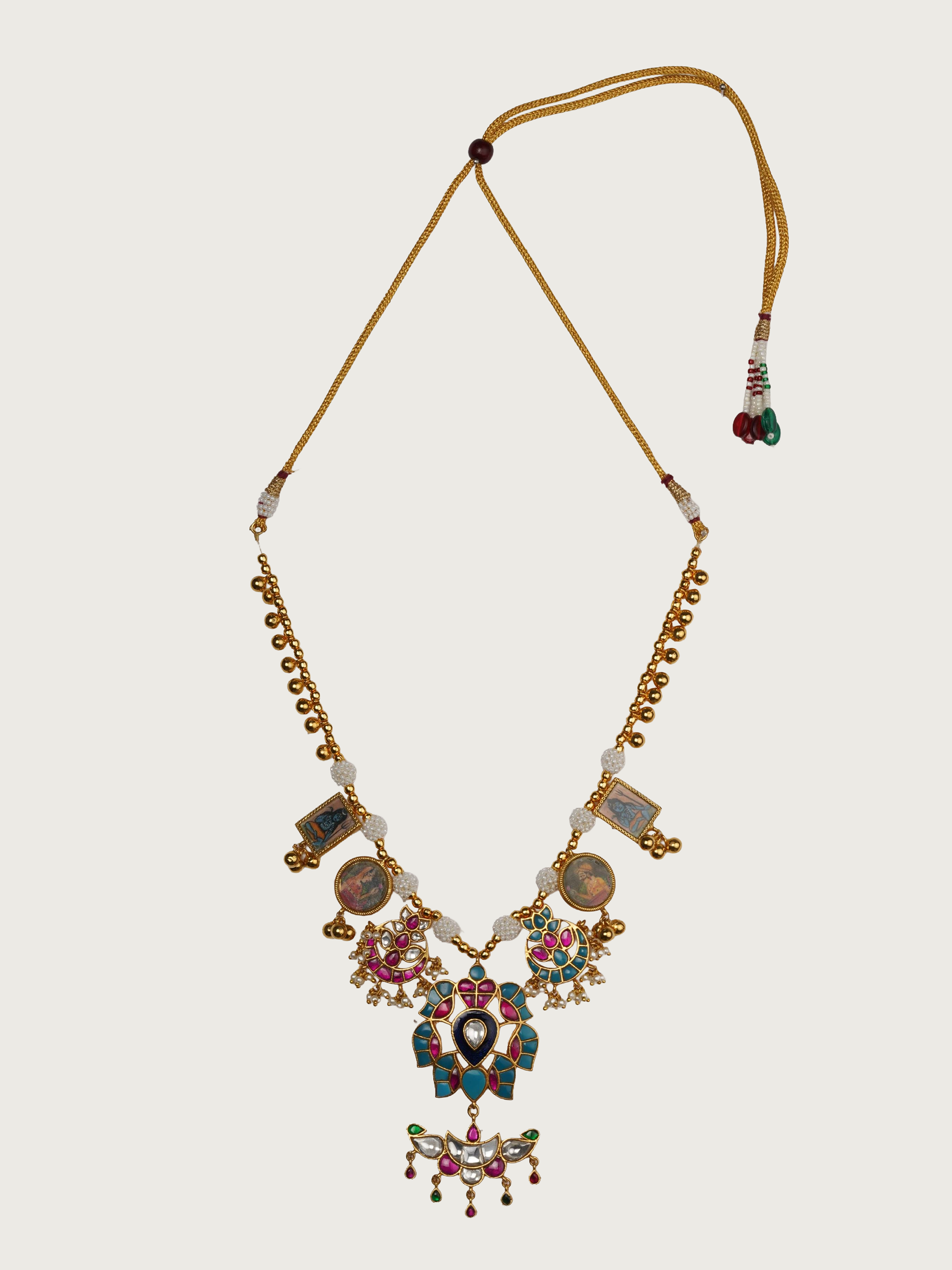 Gold Plated Pichwai Inspired Necklace - TN-N6M